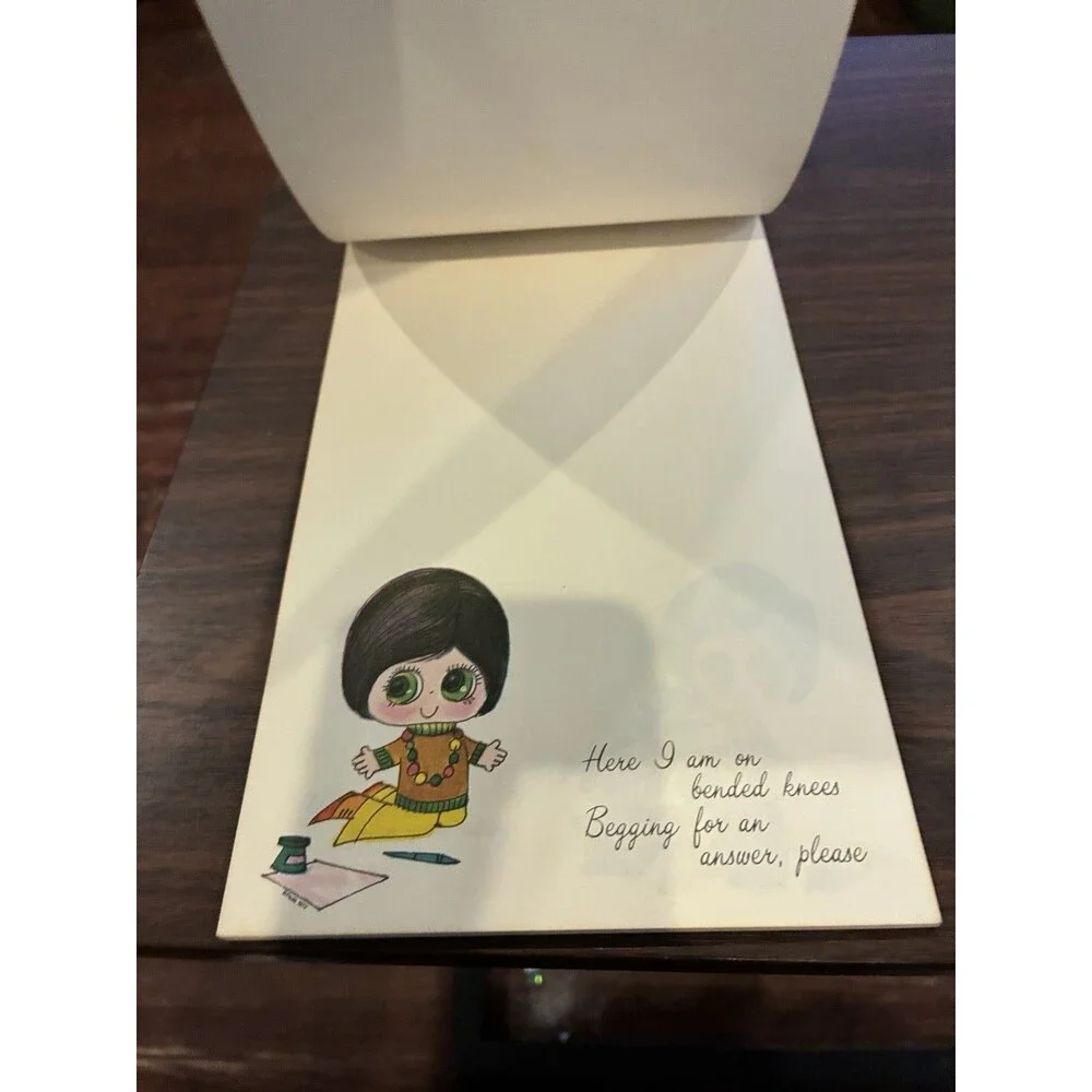 Vintage 1973 Paula Presents Brite Eyes Stationery Writing Pad Big Eye 19 Pages